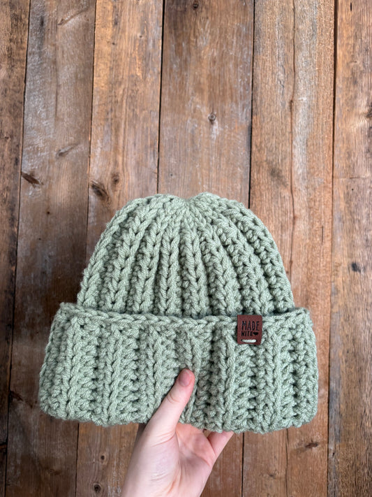 Tuque verte sauge